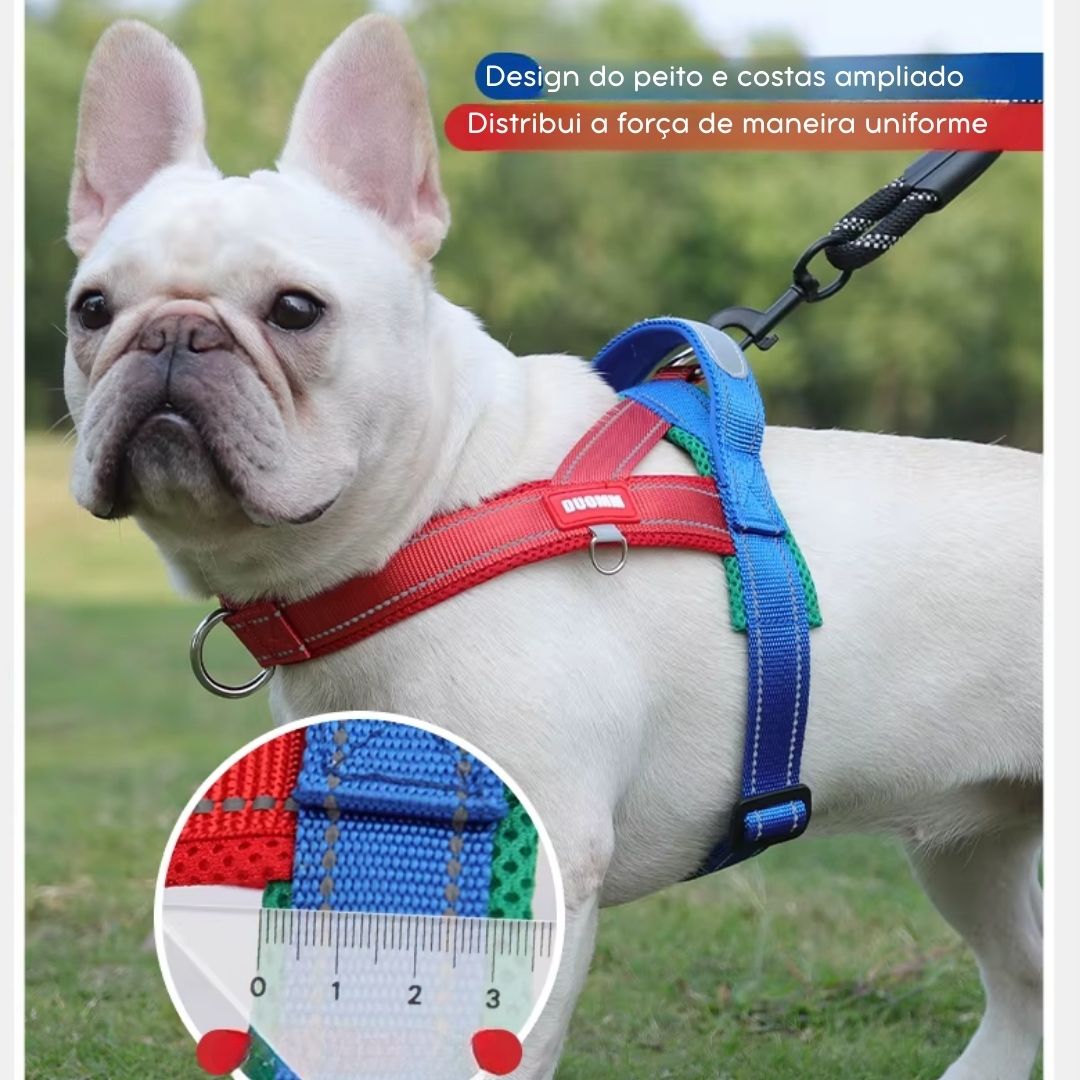 Coleira Peitoral Estilo Sela para Cães