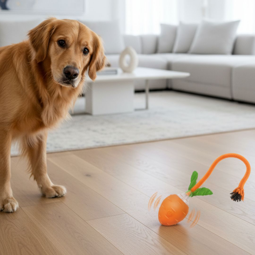 Brinquedo Interativo Recarregável Cenoura para Pets