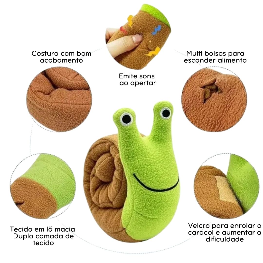Brinquedo Esconde-Petisco Caracol para Cães