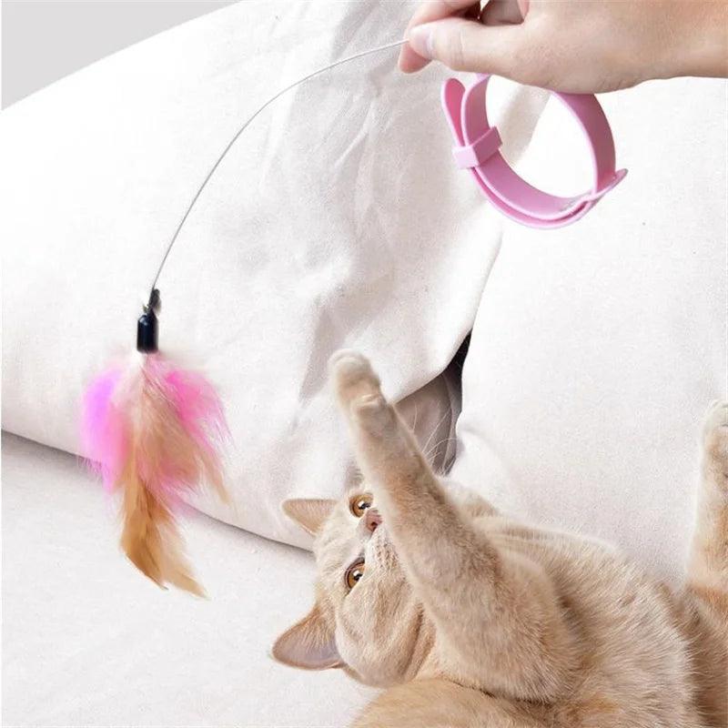 Brinquedo Coleira Pega-Pena para Gatos