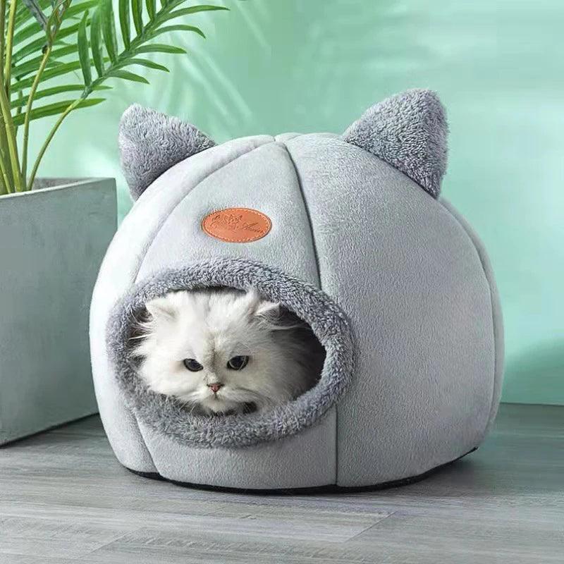 Cama Design de Gato Quente Pelúcia Macia para Gatos