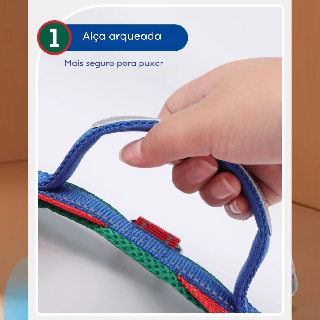 Coleira Peitoral Estilo Sela para Cães
