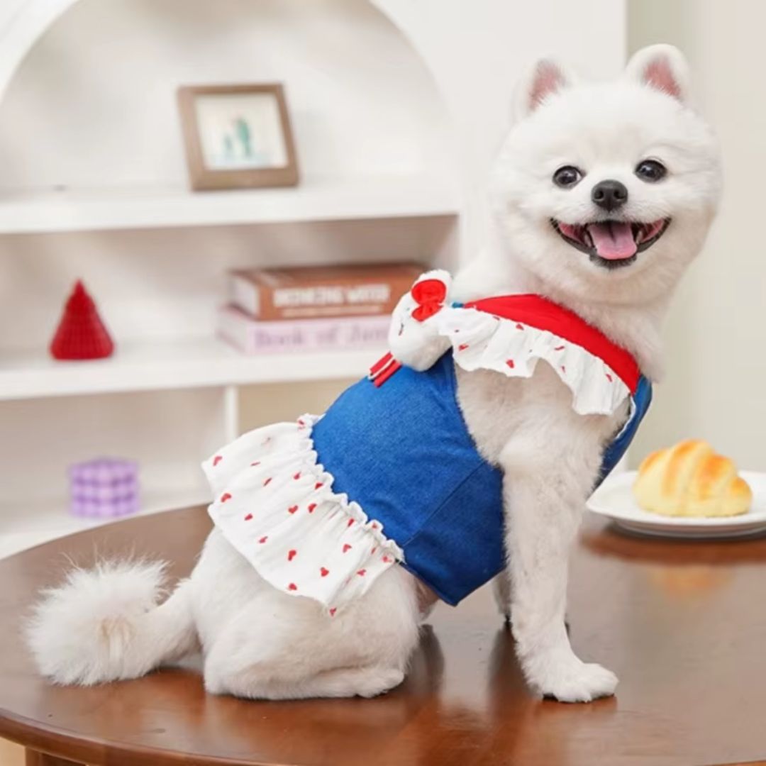 Coleira Peitoral com Saia para Cães e Gatos