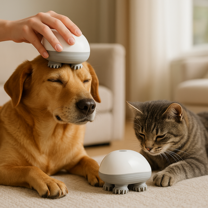 Massageador Elétrico Portátil para Pets Ansiosos