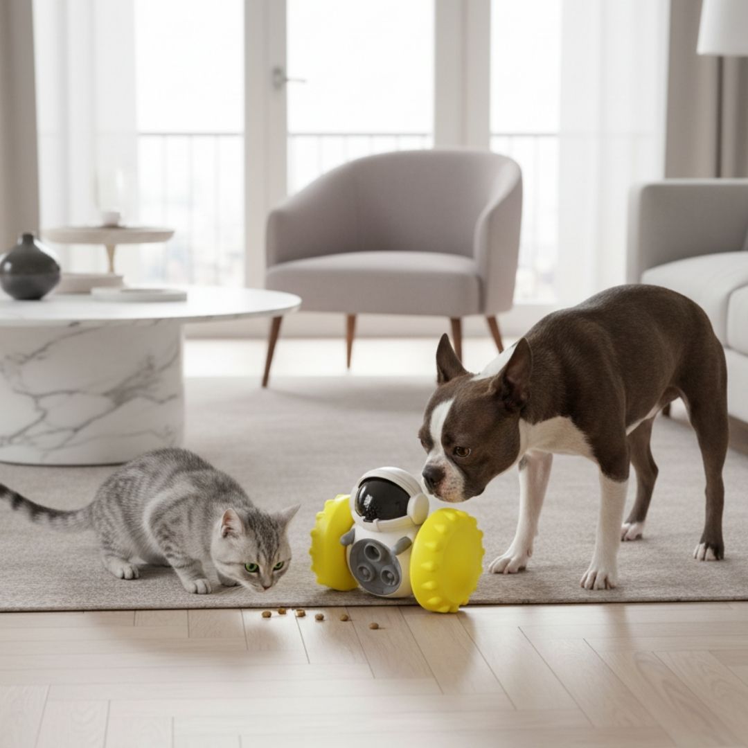 Brinquedo Dispenser de Petiscos Robô para Pets