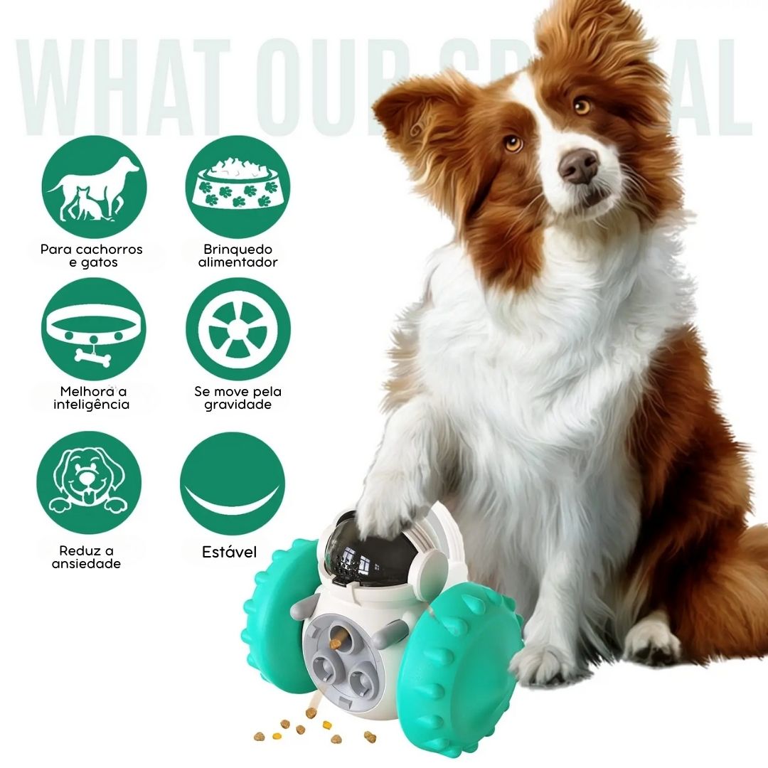 Brinquedo Dispenser de Petiscos Robô para Pets