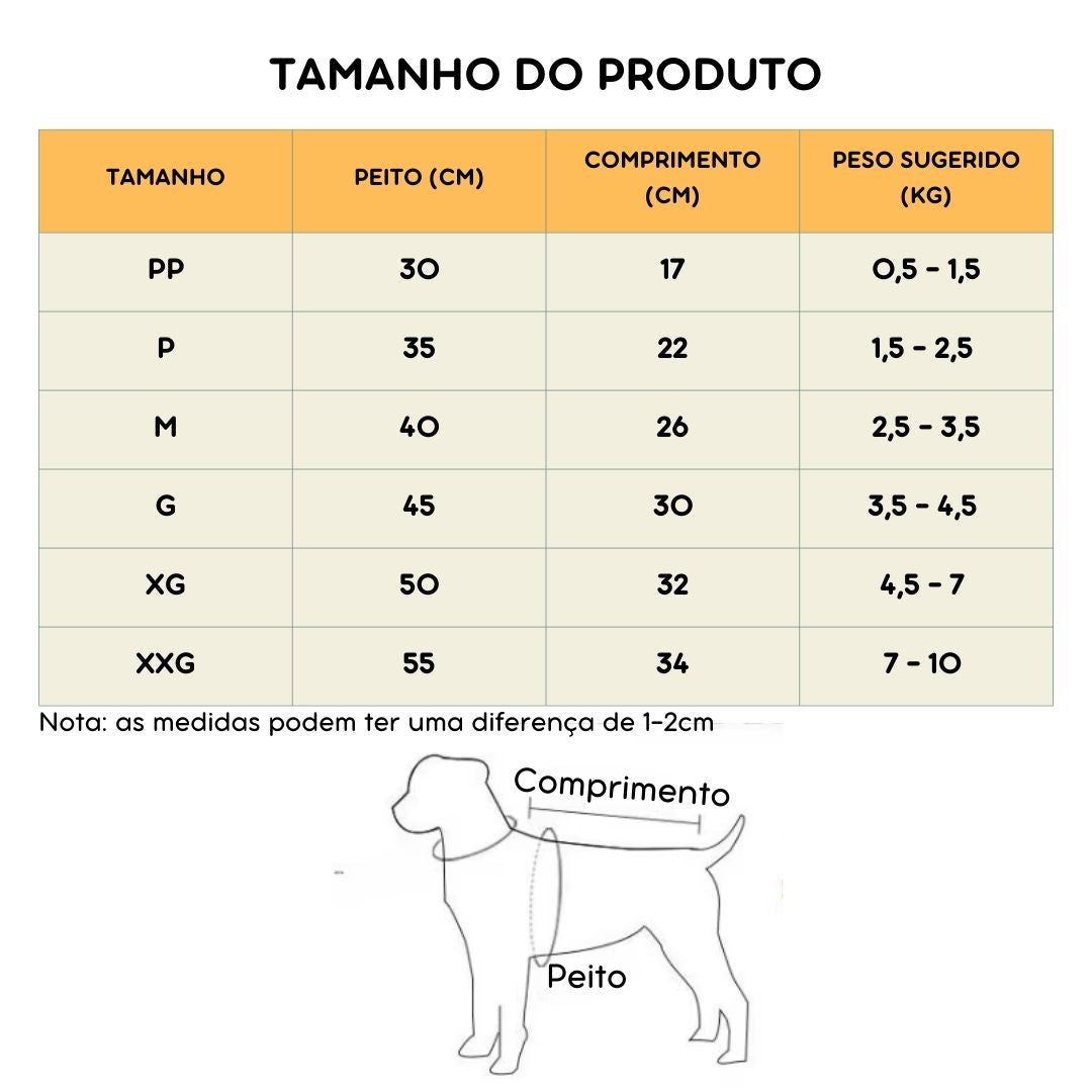 Coleira Peitoral com Saia para Cães e Gatos