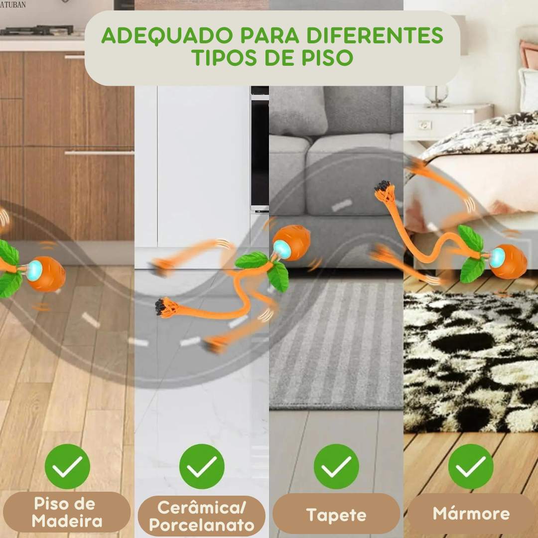 Brinquedo Interativo Recarregável Cenoura para Pets