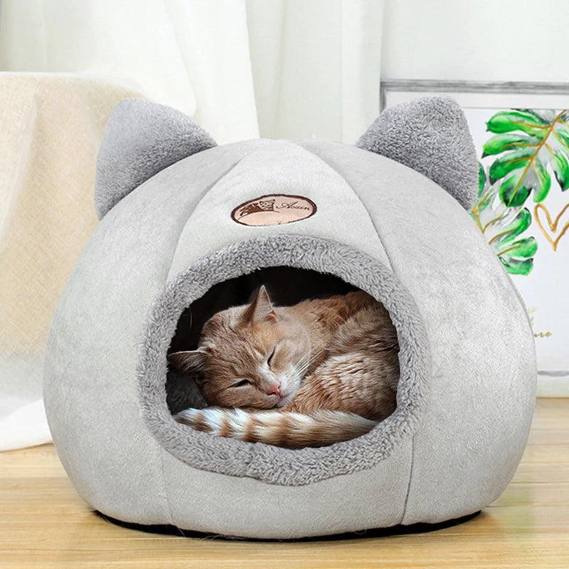 Cama Design de Gato Quente Pelúcia Macia para Gatos