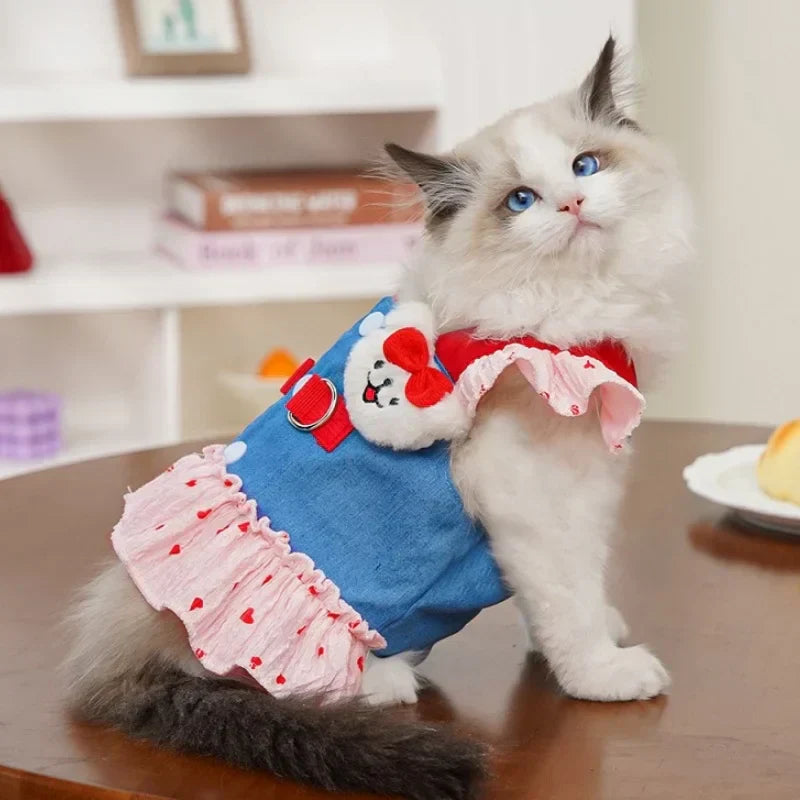 Coleira Peitoral com Saia para Cães e Gatos